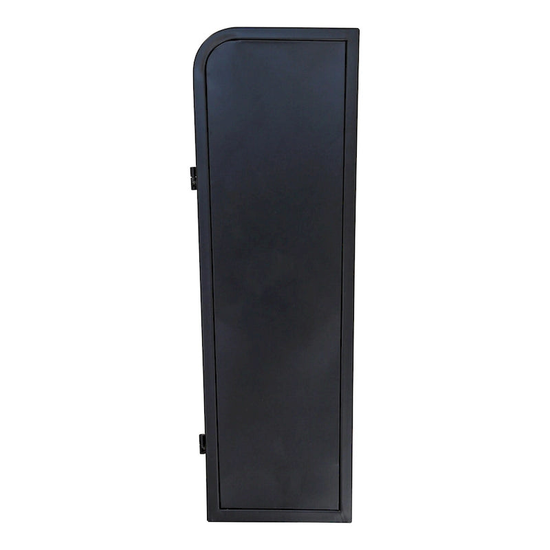 2-Door Wall-Mounted Metal Storage Cabinet with Tempered Glass Doors & Shelves for Bathroom, Kitchen, Living Room & Office