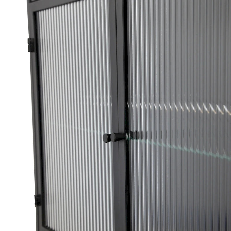 2-Door Wall-Mounted Metal Storage Cabinet with Tempered Glass Doors & Shelves for Bathroom, Kitchen, Living Room & Office