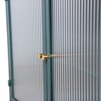 2-Door Wall-Mounted Metal Storage Cabinet with Tempered Glass Doors & Shelves for Bathroom, Kitchen, Living Room & Office