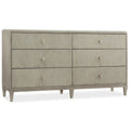  Elixir 70 Wide Rubberwood and Walnut Dresser with 6