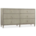  Elixir 70 Wide Rubberwood and Walnut Dresser with 6