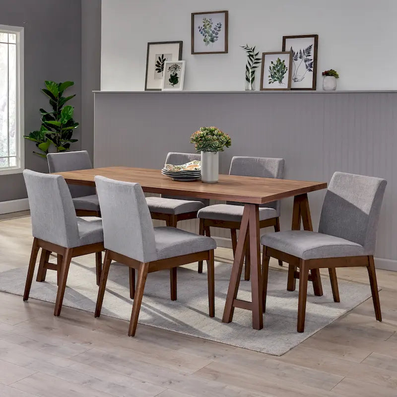 Mid-Century Modern 7 Piece Dining Set by