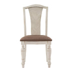 Dual-tone Solid Rubberwood Round Dining Table Set by