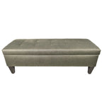 10 Button Tufted Long Storage Bench Ottoman