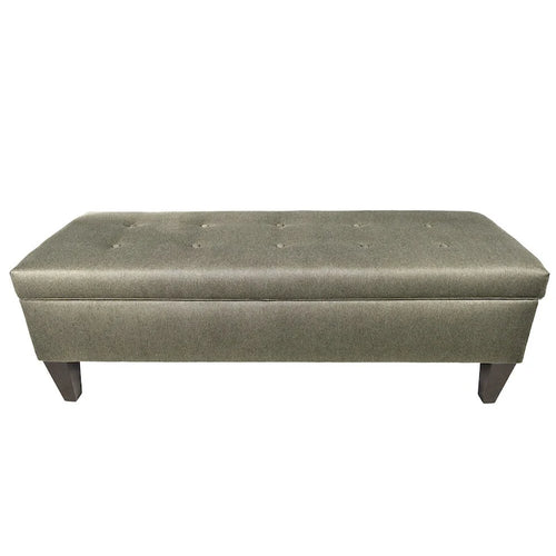 10 Button Tufted Dawson7 Long Storage Bench Ottoman