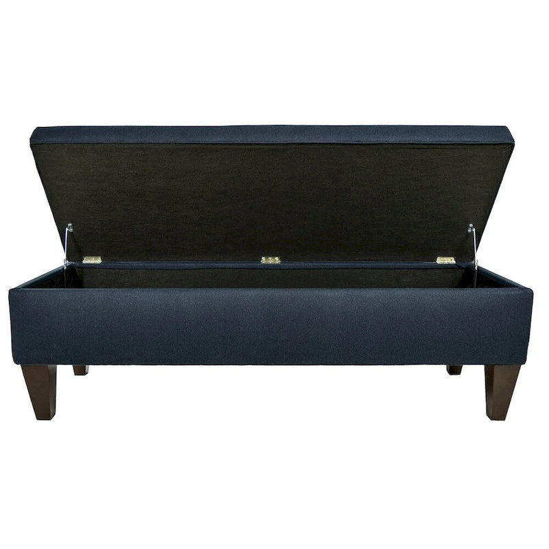 Brooke 10 Button Tufted Dawson7 Long Storage Bench Ottoman