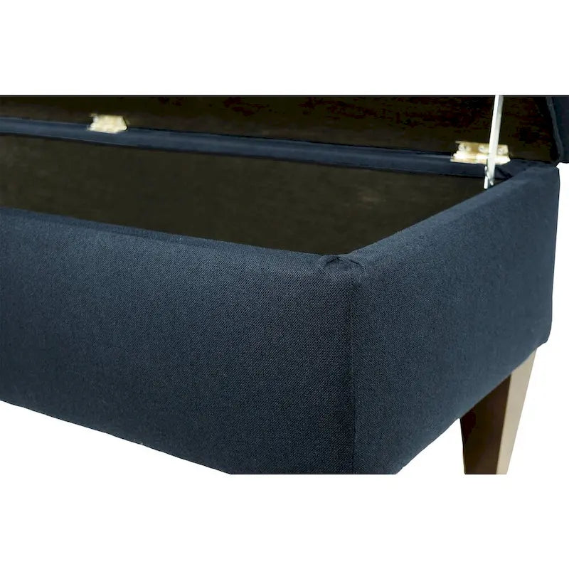 10 Button Tufted Long Storage Bench Ottoman