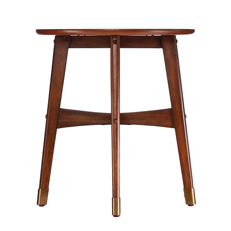 Morgenstern Round Midcentury Modern Wood Side Table