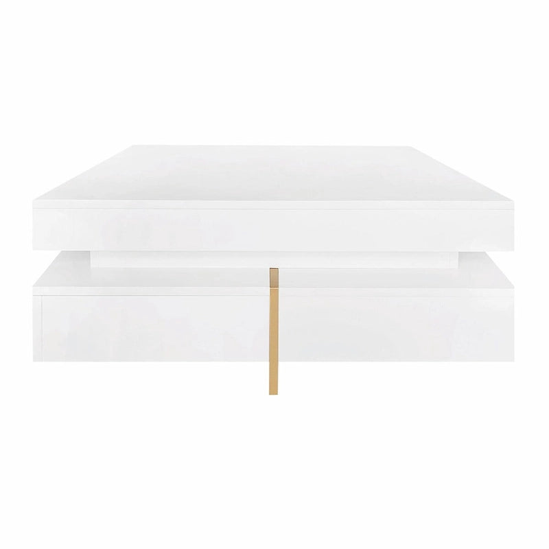 Stylish High Gloss Coffee Table with 4 Drawers