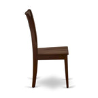 3 Piece Dining Table Set- a Round Kitchen Table with Pedestal and 2 Dining Chairs, Mahogany(Seat Options)