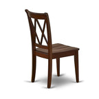 3 Piece Dining Table Set- a Round Kitchen Table with Pedestal and 2 Dining Chairs, Mahogany(Seat Options)