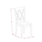 3 Piece Dining Table Set- a Round Kitchen Table with Pedestal and 2 Dining Chairs, Mahogany(Seat Options)